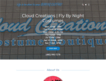 Tablet Screenshot of cloudcreationscostumes.com